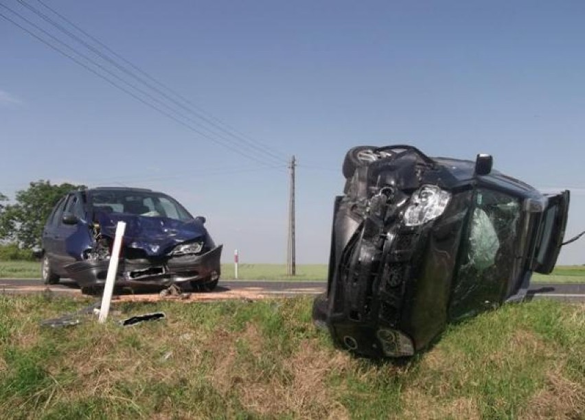 Wypadek w Sadowiu. Zderzyły się dwa samochody