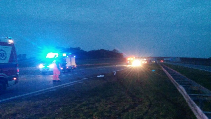 Wypadek na autostradzie A1 przy Włocławku. Ranni to 2-latek i jego 6-letnia siostra [zdjęcia]