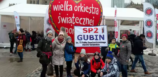 Gubińska ekipa na finale WOŚP w Warszawie.