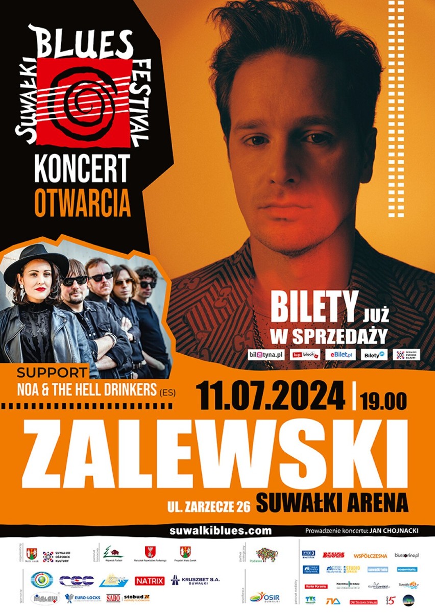 Krzysztof Zalewski jedną z gwiazd Suwałki Blues Festivalu 2024. Zagra na koncercie otwarcia 