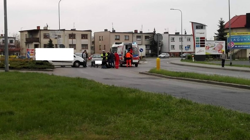 Krotoszyn: Potrącenie rowerzysty na ulicy Raszkowskiej [ZDJĘCIA + FILM]
