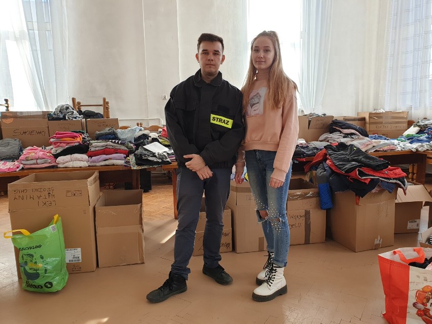 Agata Szachuła i Robert Kurtys wolontariusze w miejskim...