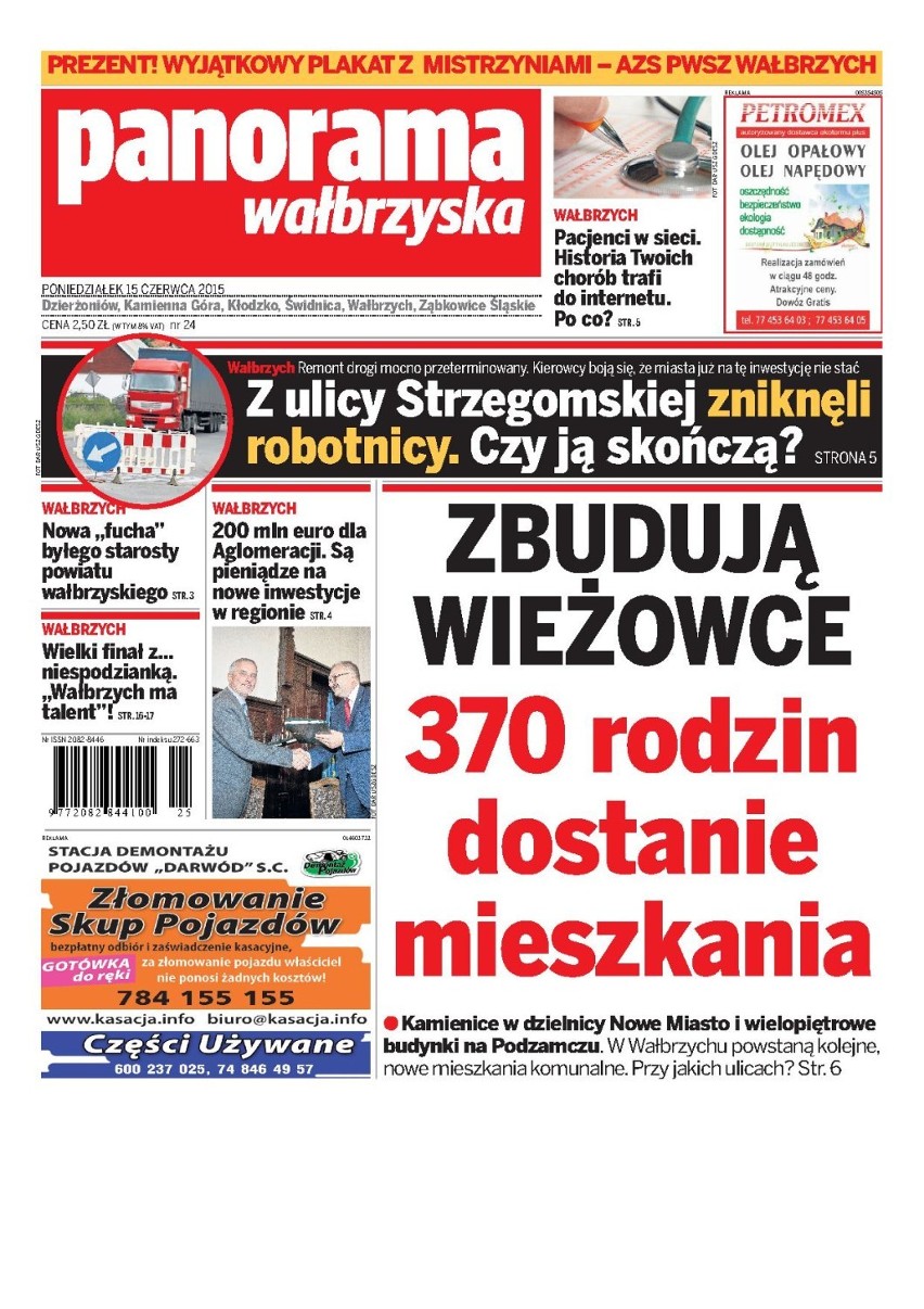 Panorama Wałbrzyska z plakatem w prezencie