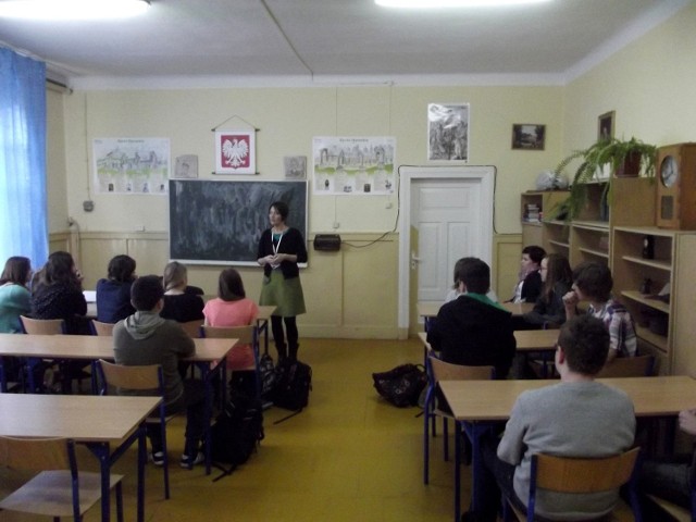 Kerstin Eckstein poprowadziła zajęcia z uczniami z Niezdowa.