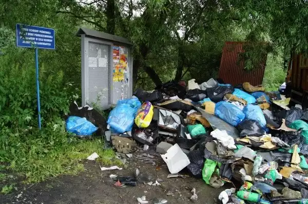 Góra śmieci straszy w "strefie ochronnej" ujęcia wody pitnej dla miasta Limanowej