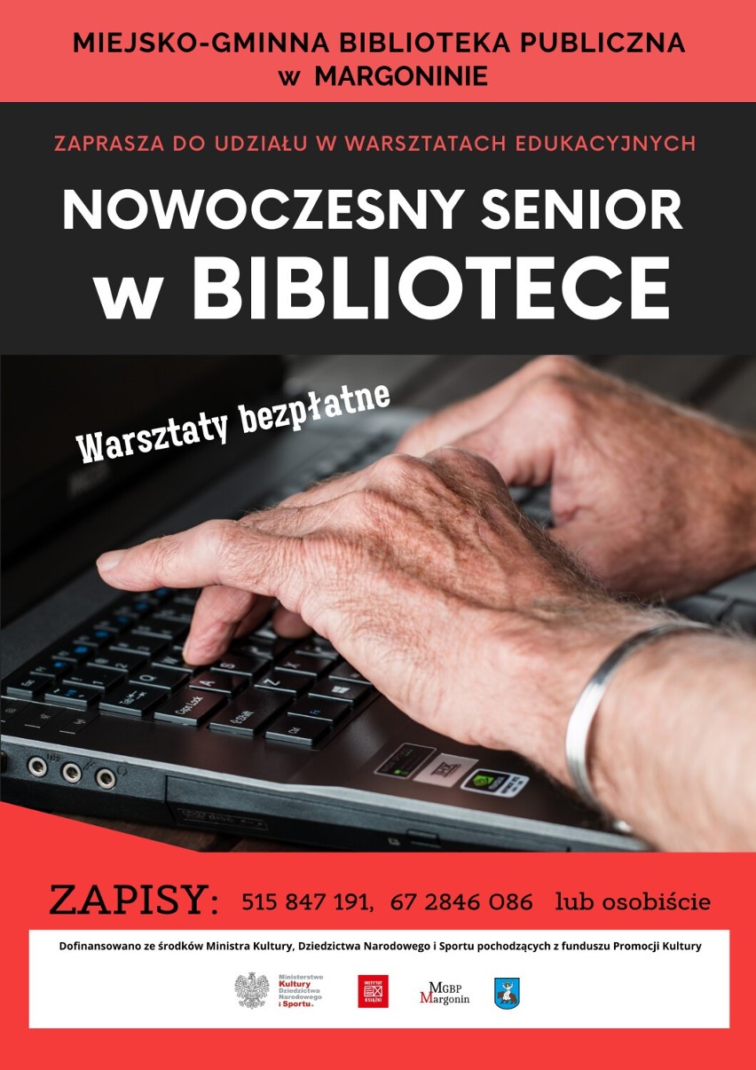 Zielarka z "Rancza", detektywi nocą, seniorzy przy tabletach i bibliotekarze na rowerach. Biblioteka w Margoninie zaprasza