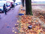 Wypadek motocyklisty w powiecie braniewskim [zdjęcia]