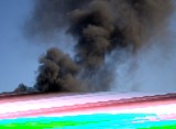 Strażacy gaszą pożar opon w Elizówce