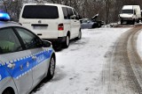 Policja pracowała na miejscu wypadku w Jaźwiskach koło Gniewu
