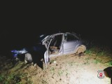 Nocny wypadek samochodu osobowego na trasie Zbąszyń - Strzyżewo
