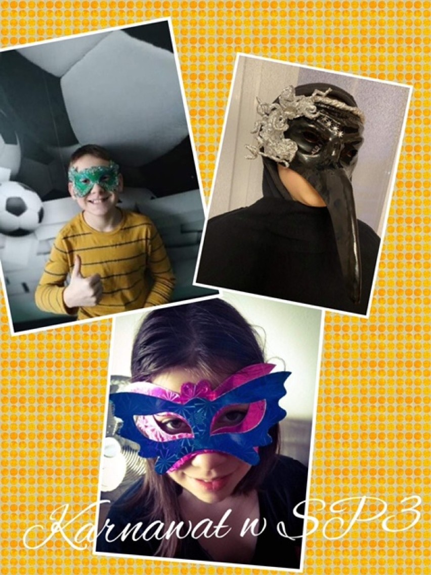 "Wszyscy zakładamy maski”. Wirtualna zabawa karnawałowa w Szkole Podstawowej nr 3 w Stargardzie