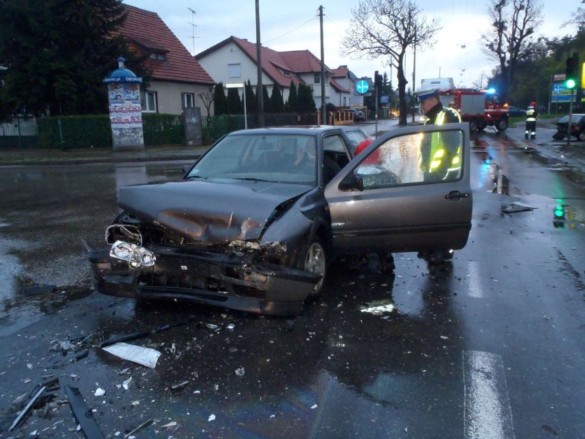 Wypadek na ul. Czarnkowskiej w Obornikach