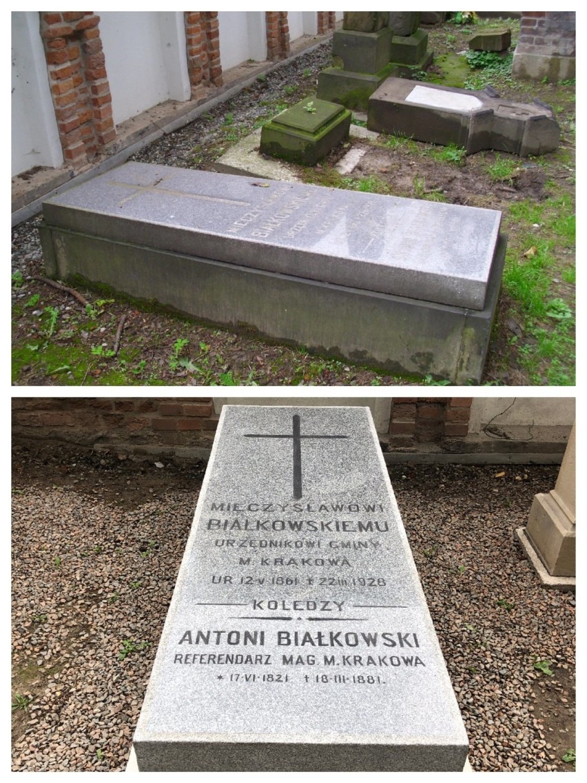 Nagrobek Antoniego Białkowskiego zmarłego 18 marca 1881 r. i...