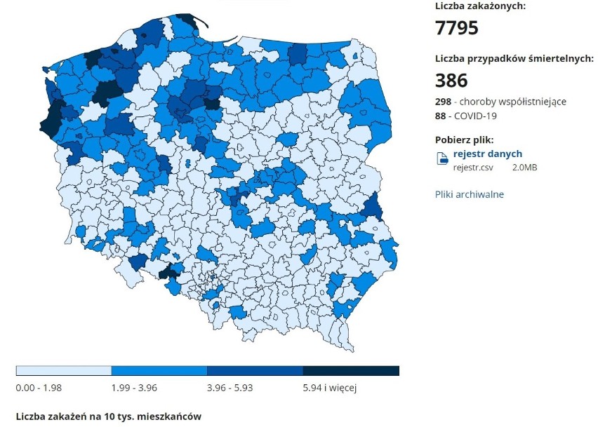 W Małopolsce zachodniej 40 nowych przypadków zakażenia...