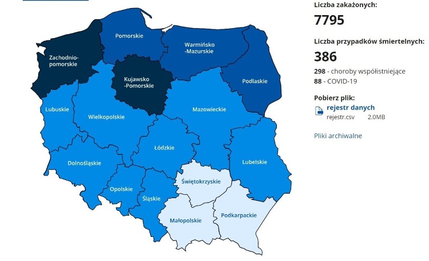 W Małopolsce zachodniej 40 nowych przypadków zakażenia...