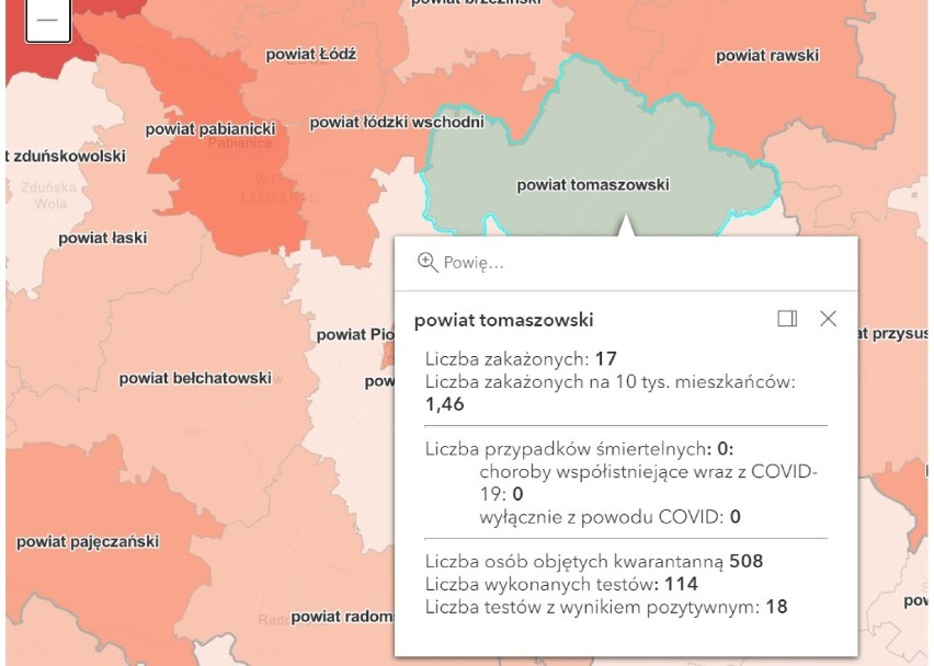 Koronawirus w powiecie tomaszowskim. Nowe informacje o zakażeniach, ministerstwo podaje więcej danych