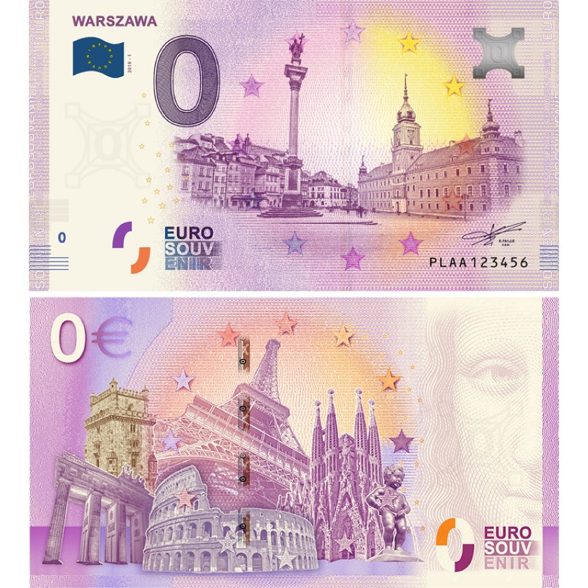 Banknot 0 Euro - Warszawa