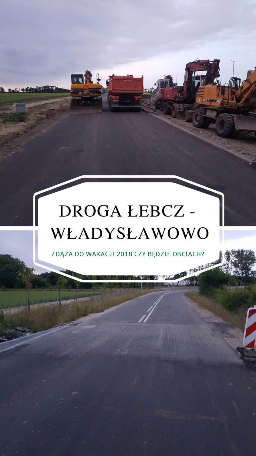 Remontowana droga Władysławowo - Łebcz