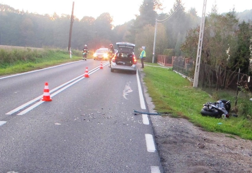 Poważnie ranny motocyklista w wypadku w Jawiszowicach