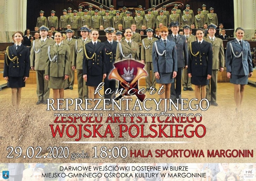 Reprezentacyjny Zespół Artystyczny Wojska Polskiego w Margoninie: Można odbierać darmowe wejściówki na koncert