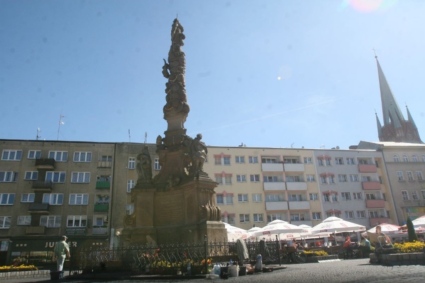 Kolumna Maryjna w Raciborzu. Remont trwa