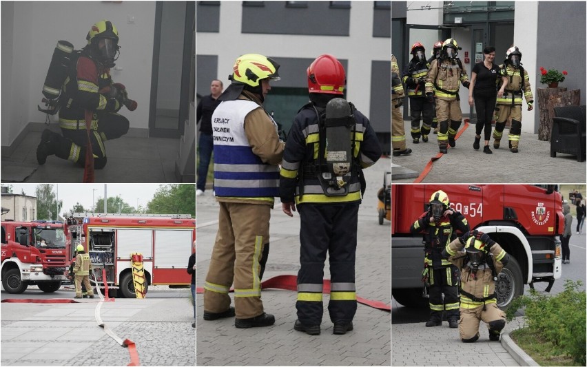 Ćwiczenia straży pożarnej w Brześciu Kujawskim