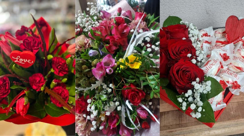 Piękne róże i kompozycje walentynkowe dostępne w kwiaciarni Kostrzewa w Osjakowie 
