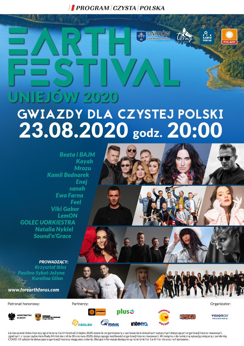 Earth Festival Uniejów 2020. Koncert w Uniejowie w niedzielę PROGRAM