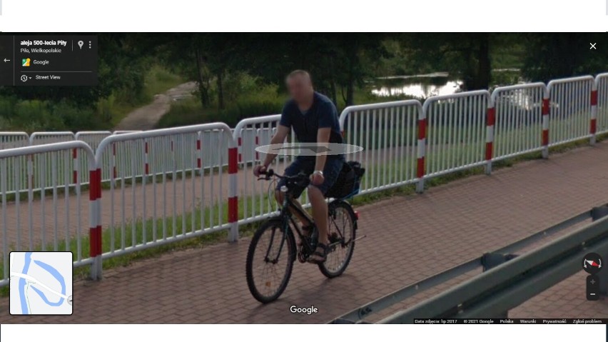 Rowerem po Pile. Mieszkańcy przyłapani na dwóch kółkach przez Google Street View 