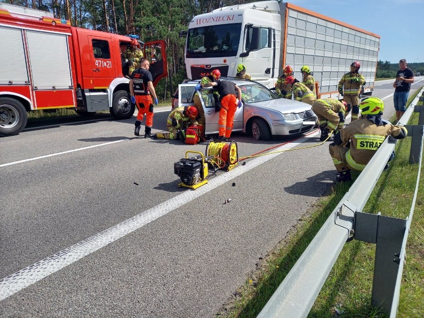 Wypadek, 29.07.2022, na DK 10 w Skępem. Ruch jest...