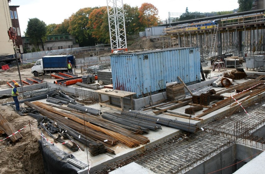 Budowa dworca w Sopocie