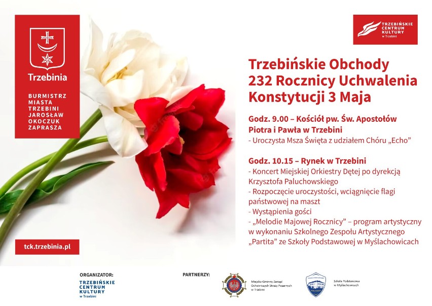 Święto Narodowe Trzeciego Maja. Chrzanowska Majówka, koncerty w Libiążu i Trzebini 