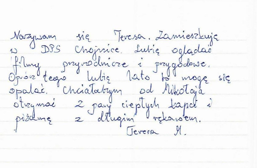 Wyjątkowe listy mieszkańców DPS w Chojnicach do Św. Mikołaja. Ich świąteczne marzenia chwytają za serce. O co proszą? Przeczytajcie listy