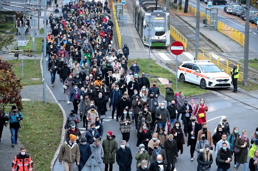 Strajk Kobiet w Szczecinie 1 listopada 2020.