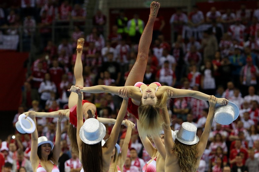 Cheerleaderki podczas meczu Polska-Chorwacja.
