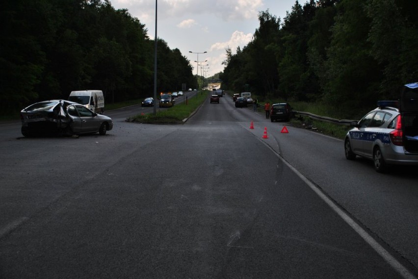 Wypadek na Obrzeżnej Zachodniej w Mysłowicach