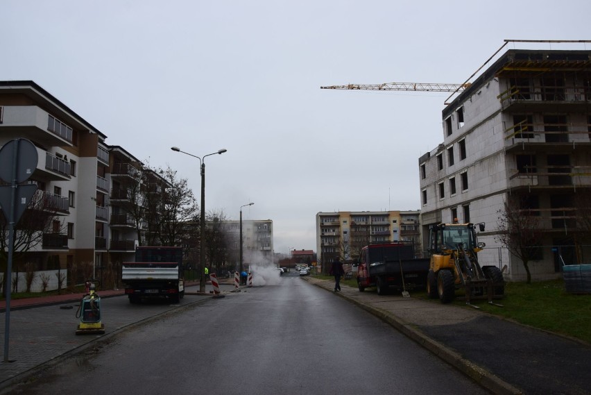 Budowa parkingów przy Owocowej i Uroczej w Wieluniu- zdjęcia z 23 grudnia