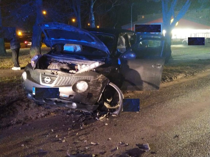 Wypadek dwóch samochodów na ul. Kustronia w Grudziądzu