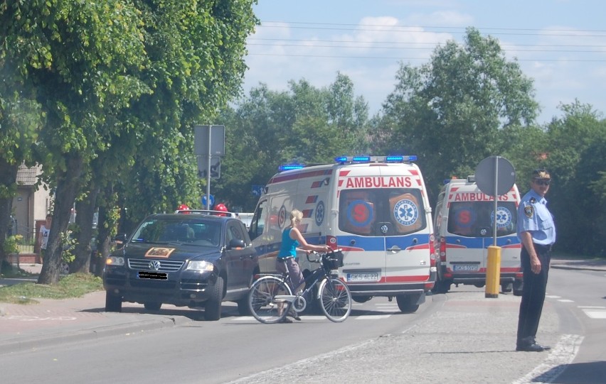 Zderzenie dwóch samochodów na ul. Wojska Polskiego w Kościerzynie
