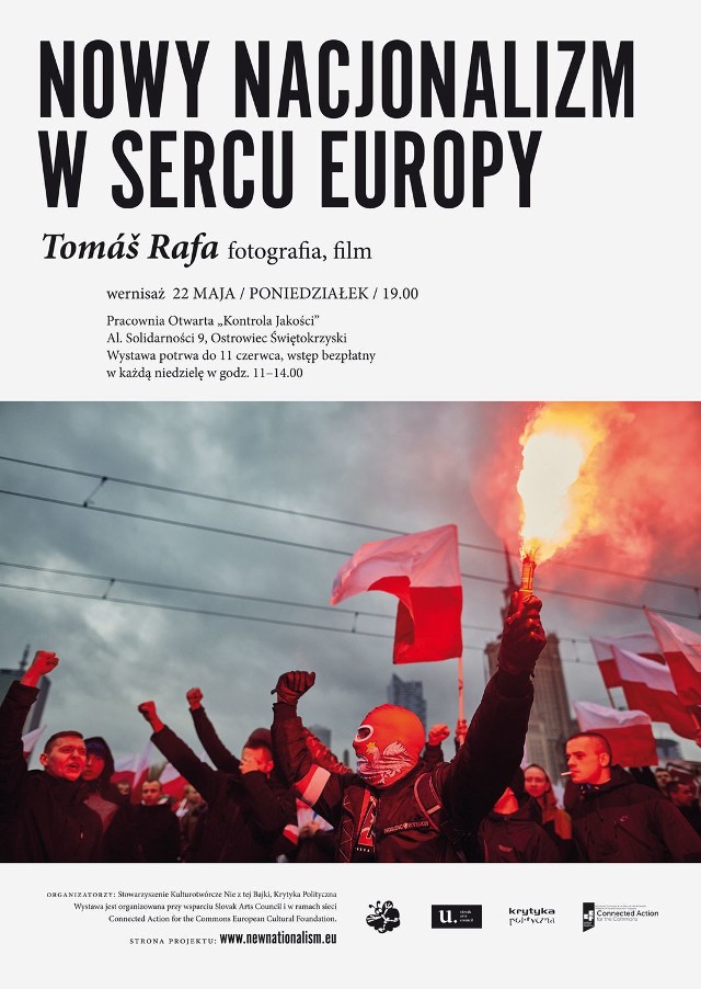 Plakat wystawy 'Nowy nacjonalizm w sercu Europy'.