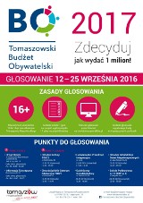 Tomaszowski Budżet Obywatelski 2017: Rusza głosowanie na projekty