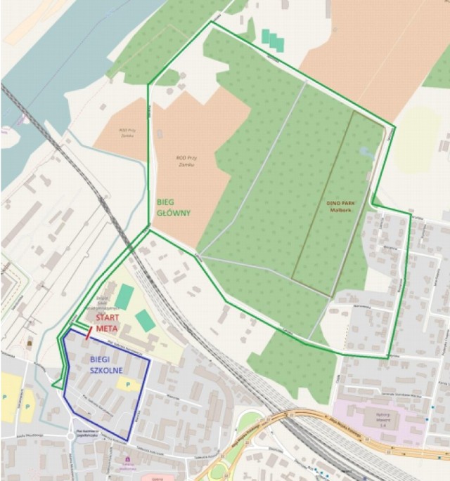 Trasa XXVIII Biegu Niepodległości w Malborku