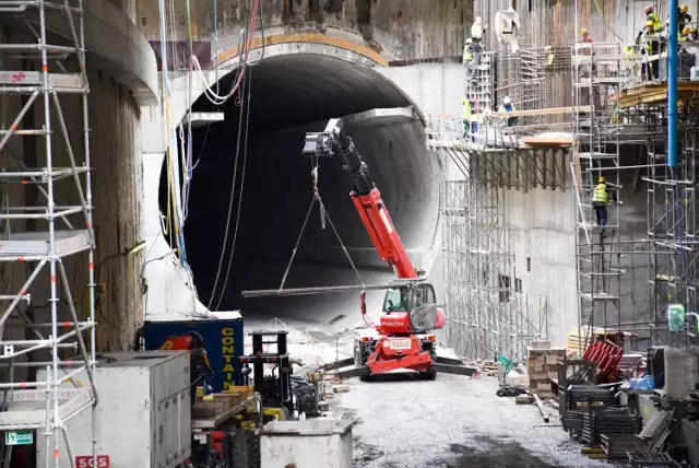 Budowa tunelu pod Świną. Prace na wyspie Uznam.