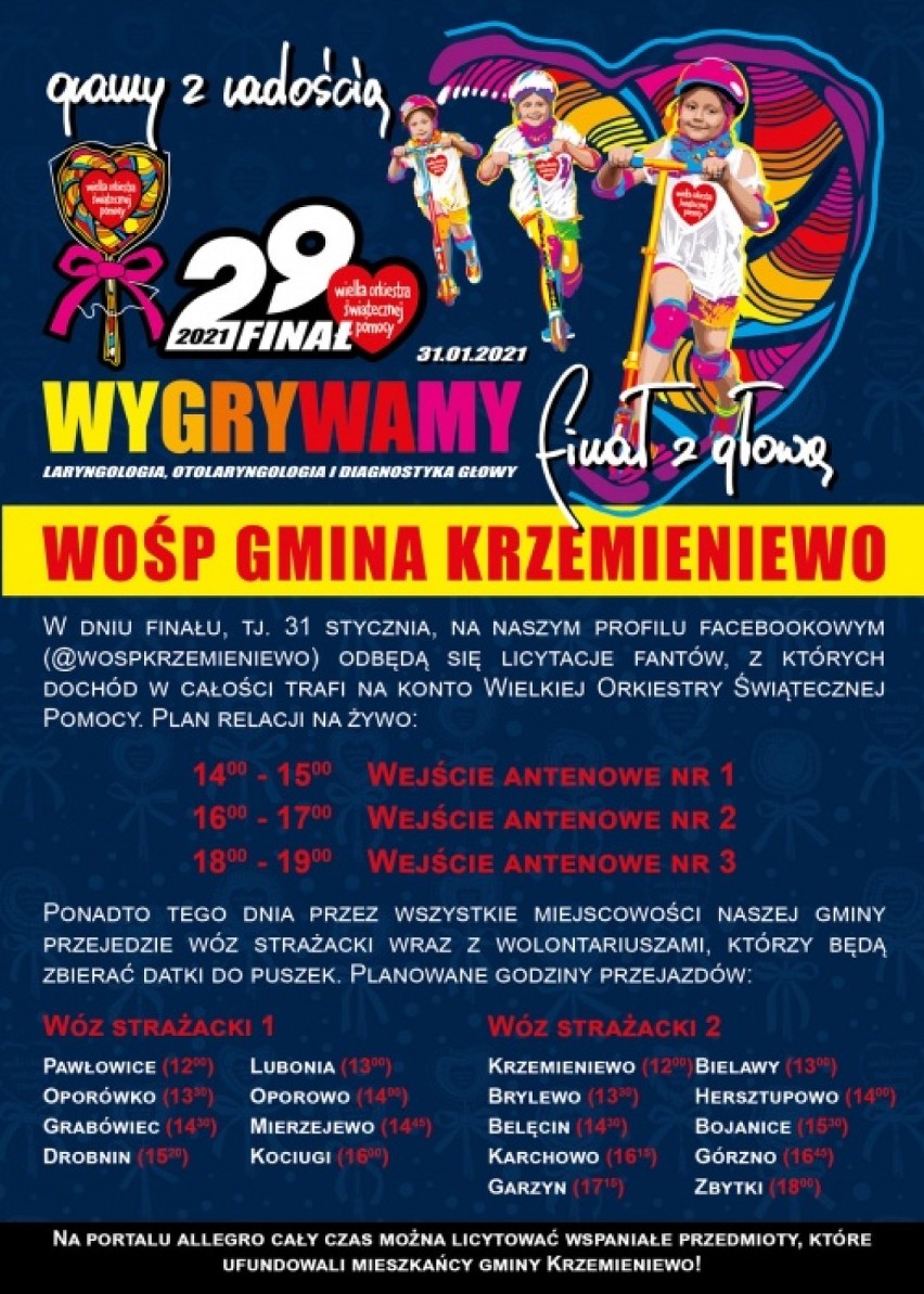 WOŚP 2021 w gminie Krzemieniewo