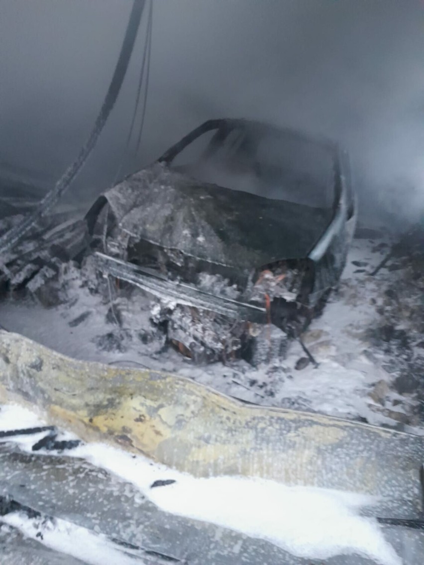 Pożar garażu w Granowie. Straty sięgnęły 250 tysięcy złotych
