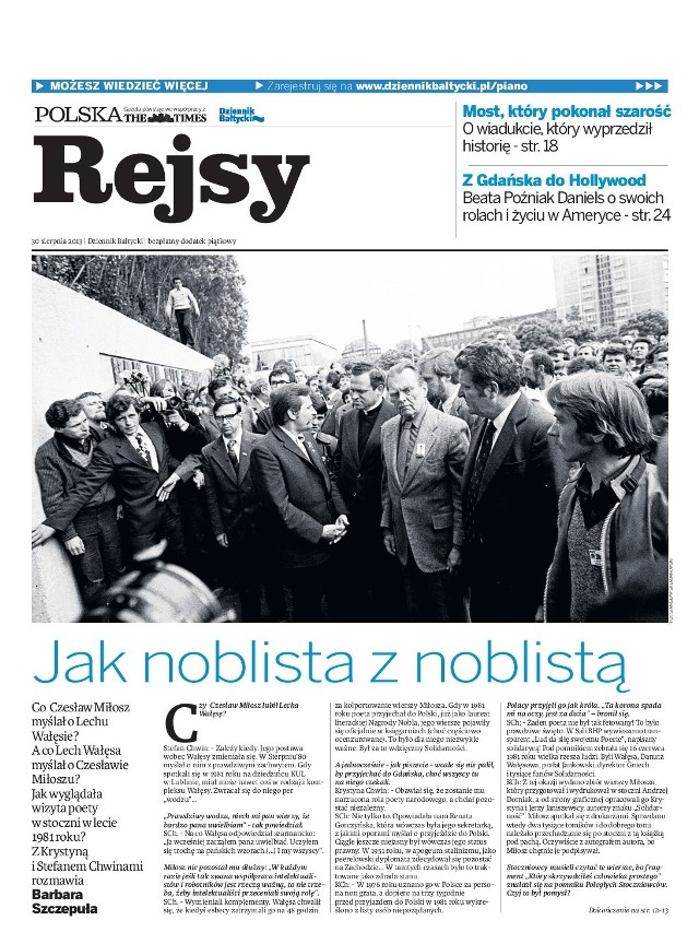 Magazyn Rejsy z 30 sierpnia 2013 roku. Czytaj już dziś!