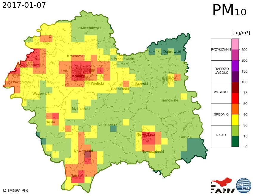 Atak smogu w Krakowie i w Małopolsce. Normy czterokrotnie przekroczone