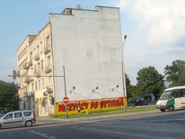 Kielce, ul. Warszawska, graffiti Korony Kielce