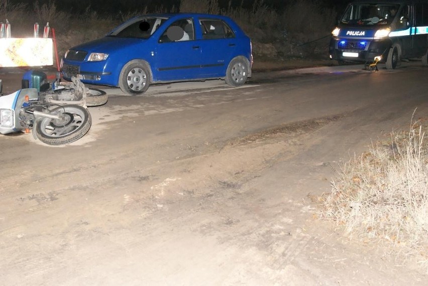 Wypadek w Wieńcu. Motocyklista w szpitalu [ZDJĘCIA]