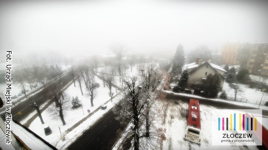 Złoczew w zimowej scenerii i we mgle. Zobacz obrazki z miasta ZDJĘCIA